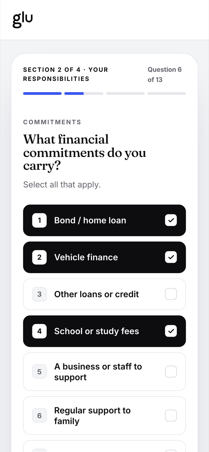 The glu Protection Gap Check, question 6 of 13